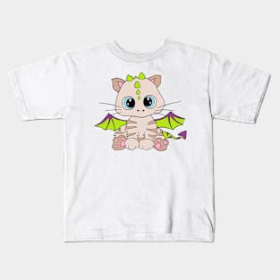 Baby Dragon Cat Kids T-Shirt